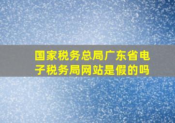 国家税务总局广东省电子税务局网站是假的吗