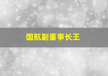 国航副董事长王