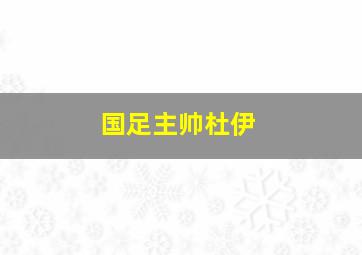 国足主帅杜伊