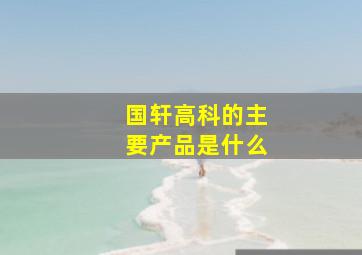 国轩高科的主要产品是什么