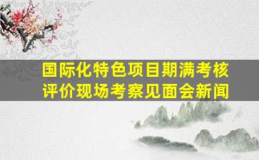 国际化特色项目期满考核评价现场考察见面会新闻