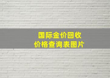 国际金价回收价格查询表图片