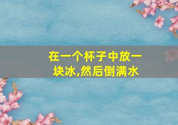 在一个杯子中放一块冰,然后倒满水