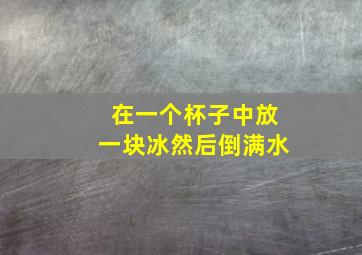 在一个杯子中放一块冰然后倒满水