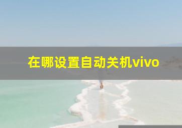 在哪设置自动关机vivo