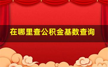 在哪里查公积金基数查询