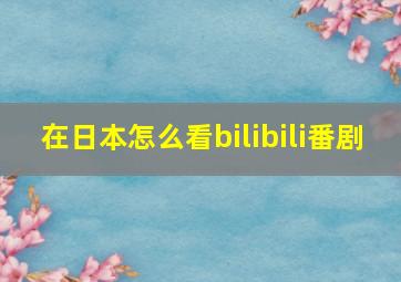 在日本怎么看bilibili番剧