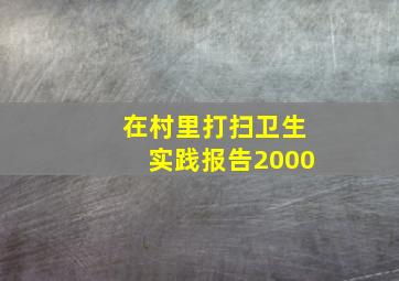 在村里打扫卫生实践报告2000