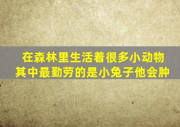 在森林里生活着很多小动物其中最勤劳的是小兔子他会肿