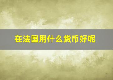 在法国用什么货币好呢