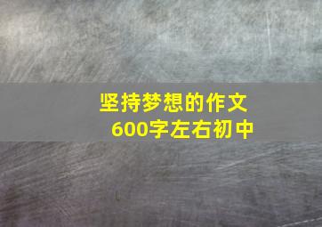 坚持梦想的作文600字左右初中