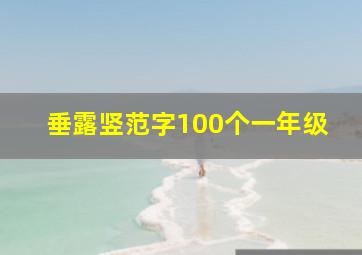 垂露竖范字100个一年级