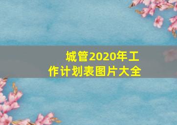 城管2020年工作计划表图片大全