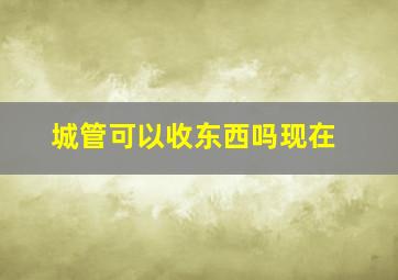 城管可以收东西吗现在