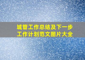 城管工作总结及下一步工作计划范文图片大全