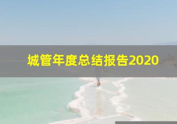 城管年度总结报告2020