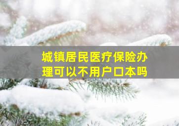 城镇居民医疗保险办理可以不用户口本吗