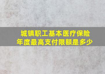 城镇职工基本医疗保险年度最高支付限额是多少