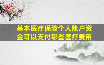 基本医疗保险个人账户资金可以支付哪些医疗费用