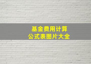 基金费用计算公式表图片大全