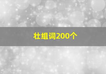 壮组词200个