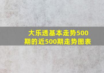 大乐透基本走势500期的近500期走势图表