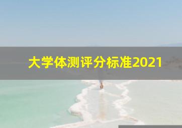 大学体测评分标准2021