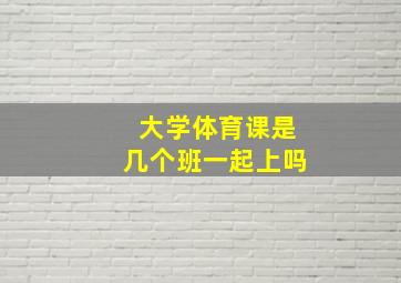 大学体育课是几个班一起上吗