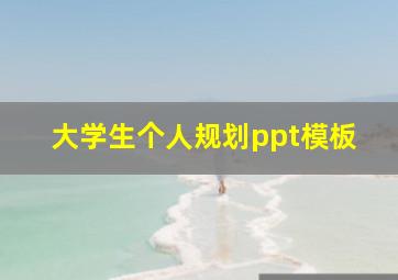 大学生个人规划ppt模板