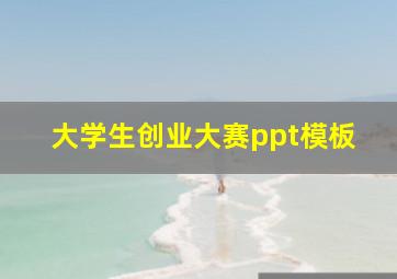 大学生创业大赛ppt模板