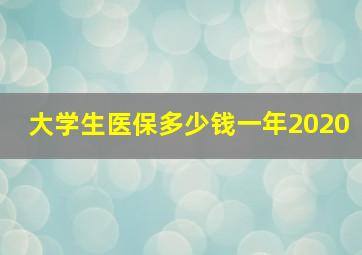 大学生医保多少钱一年2020