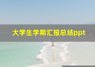 大学生学期汇报总结ppt