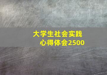 大学生社会实践心得体会2500