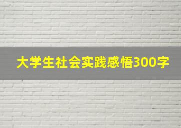 大学生社会实践感悟300字