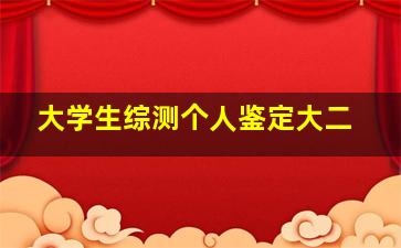 大学生综测个人鉴定大二