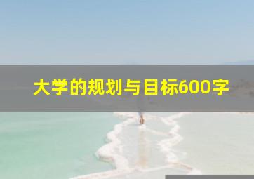 大学的规划与目标600字