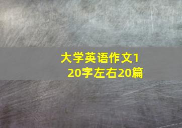 大学英语作文120字左右20篇