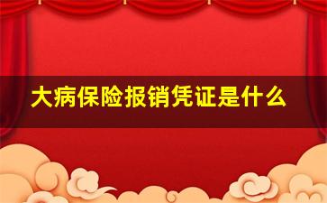 大病保险报销凭证是什么