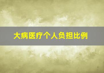 大病医疗个人负担比例