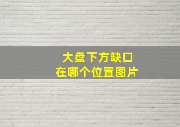 大盘下方缺口在哪个位置图片