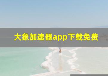 大象加速器app下载免费