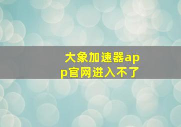 大象加速器app官网进入不了