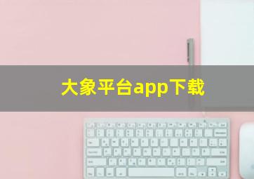 大象平台app下载