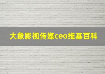 大象影视传媒ceo维基百科