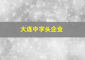 大连中字头企业