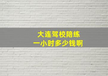 大连驾校陪练一小时多少钱啊