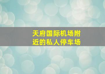 天府国际机场附近的私人停车场