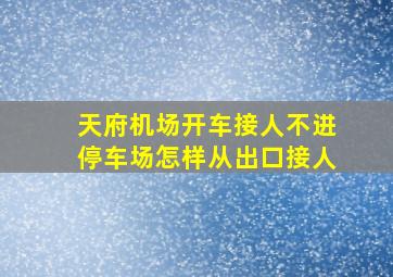 天府机场开车接人不进停车场怎样从出口接人