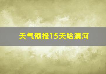 天气预报15天哈漠河