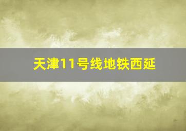 天津11号线地铁西延